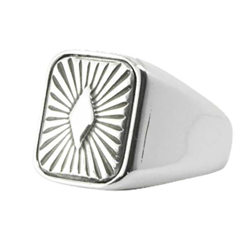 Concho Silver Square Ring