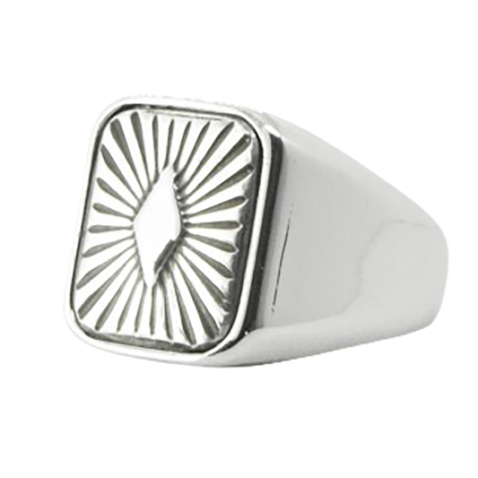 Concho Silver Square Ring