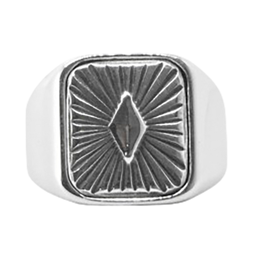 Concho Silver Square Ring