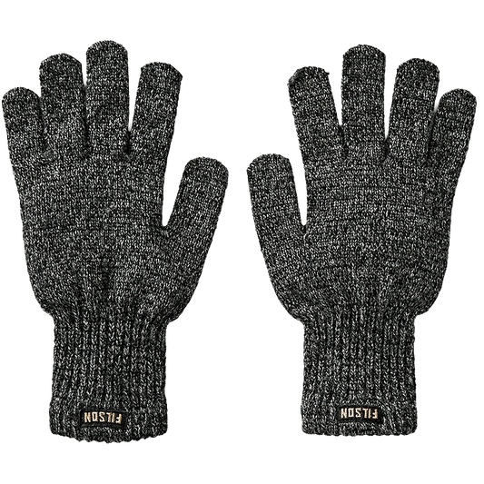 Full Finger Knit Gloves, Charcoal