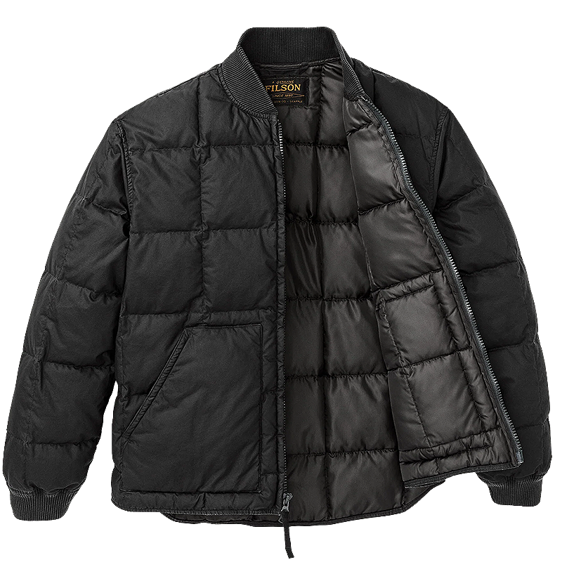 Heritage Cotton Down Jacket, Black