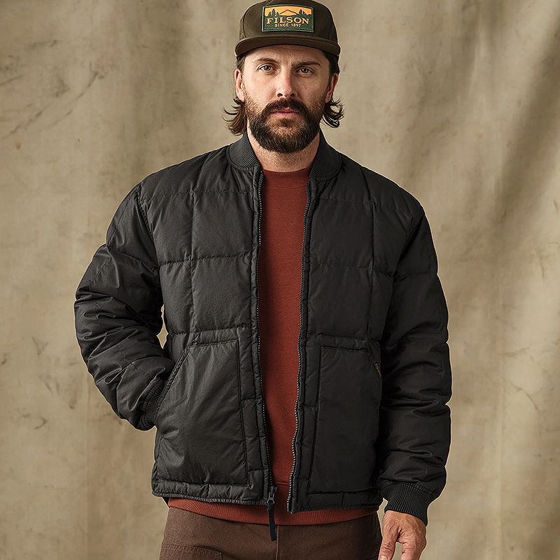 Heritage Cotton Down Jacket, Black