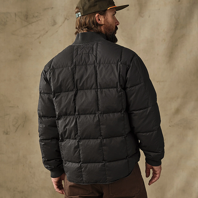 Heritage Cotton Down Jacket, Black