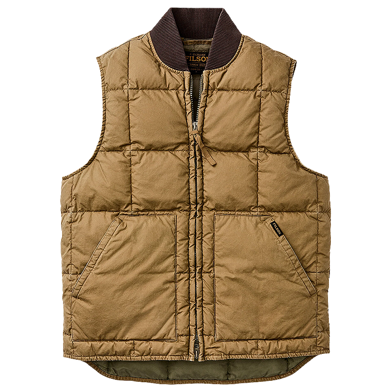 Heritage Cotton Down Vest, Light Brown