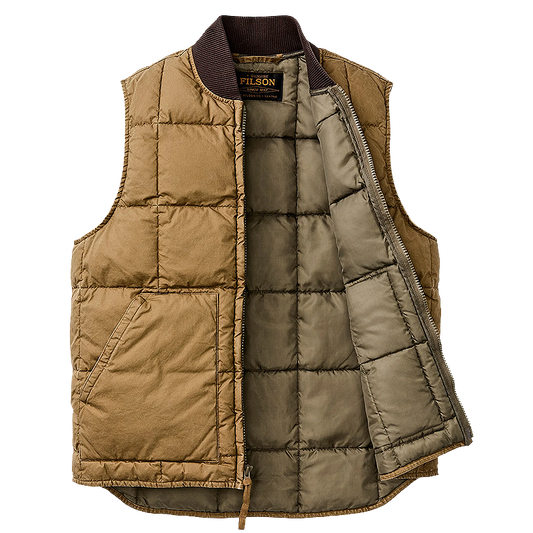 Heritage Cotton Down Vest, Light Brown