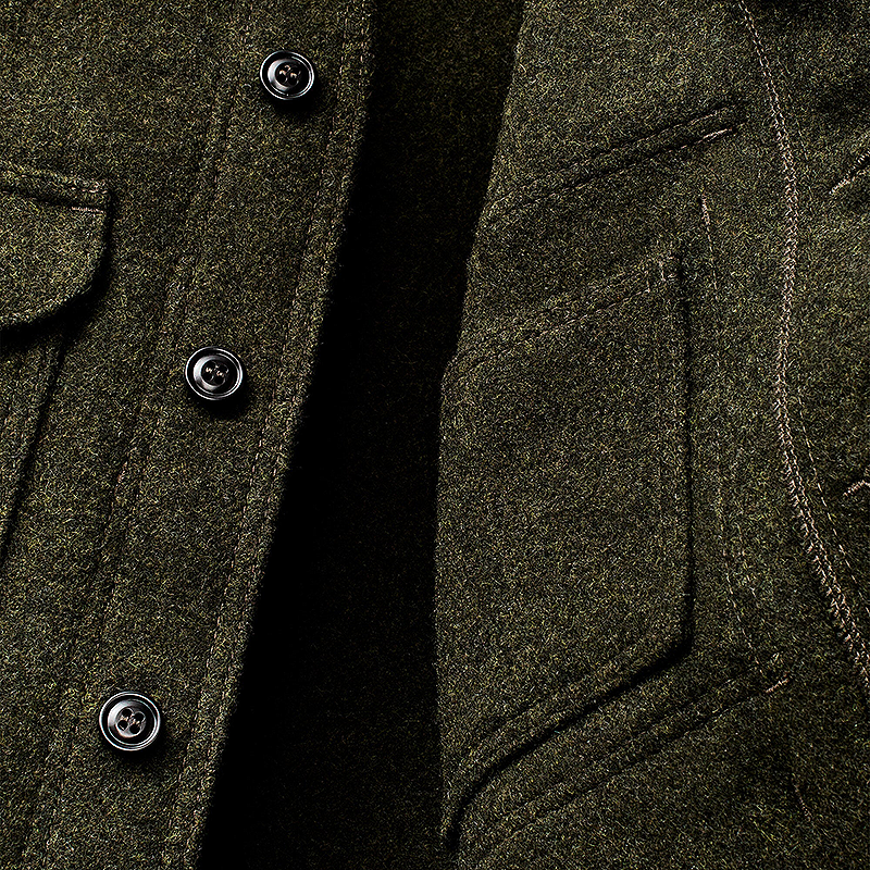 Mackinaw Wool Cruiser Jacket, Forest Green