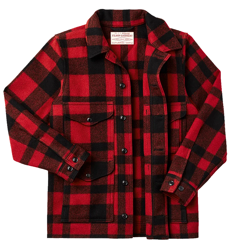 Mackinaw Wool Cruiser Jacket, Red/Black Plaid