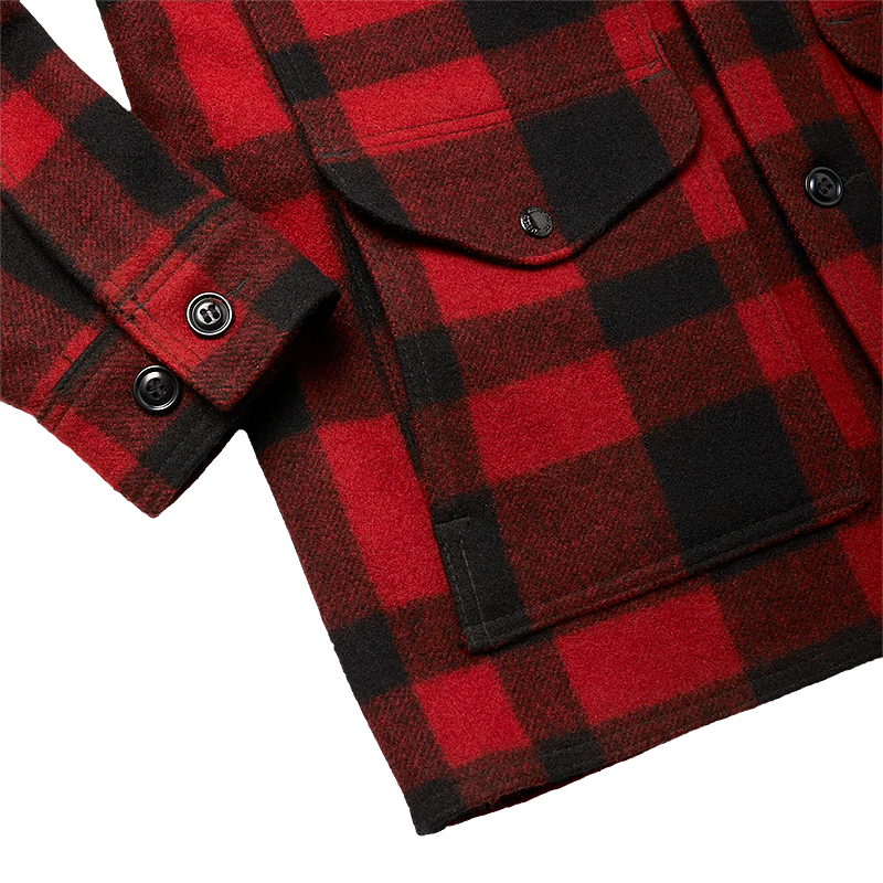 Mackinaw Wool Cruiser Jacket, Red/Black Plaid