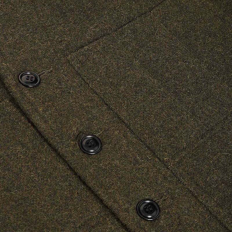 Mackinaw Wool Vest, Forest Green
