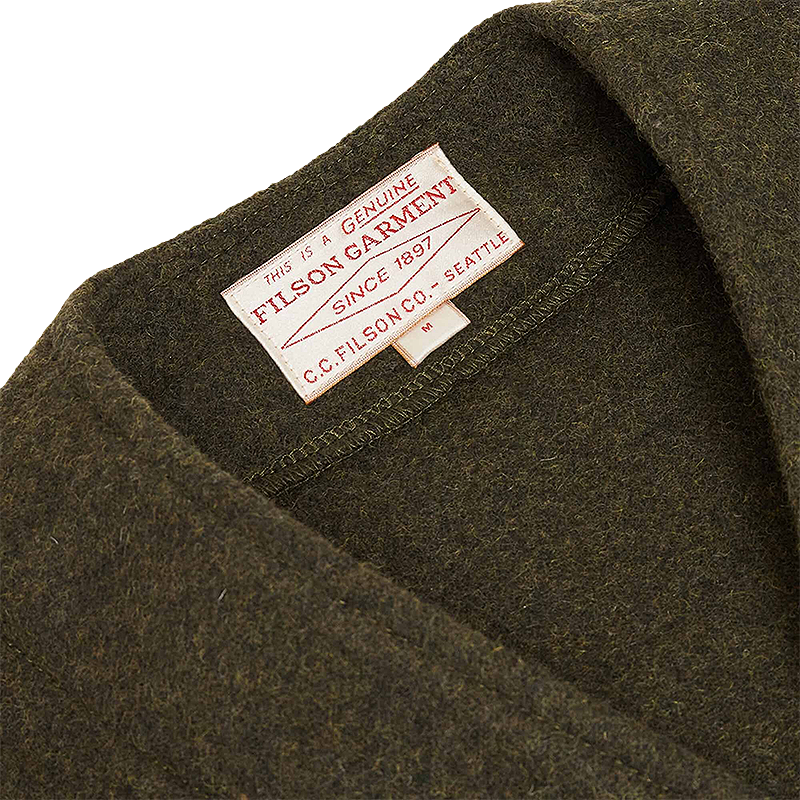 Mackinaw Wool Vest, Forest Green
