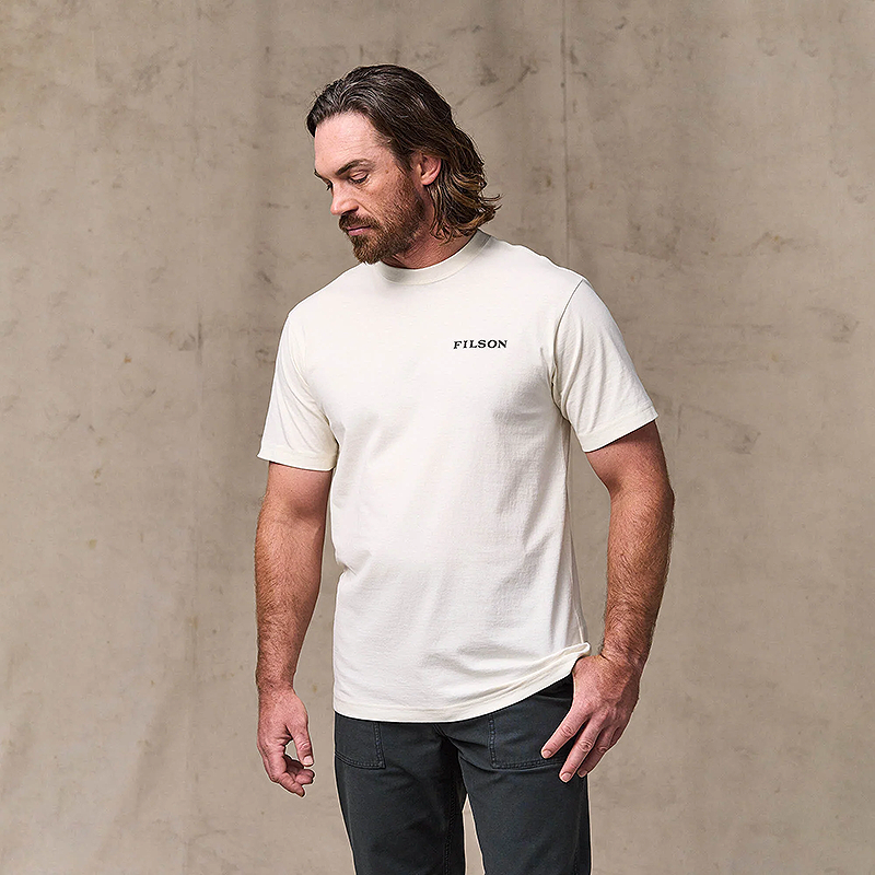 Short Sleeve Scenic Graphic T-Shirt, Basswood