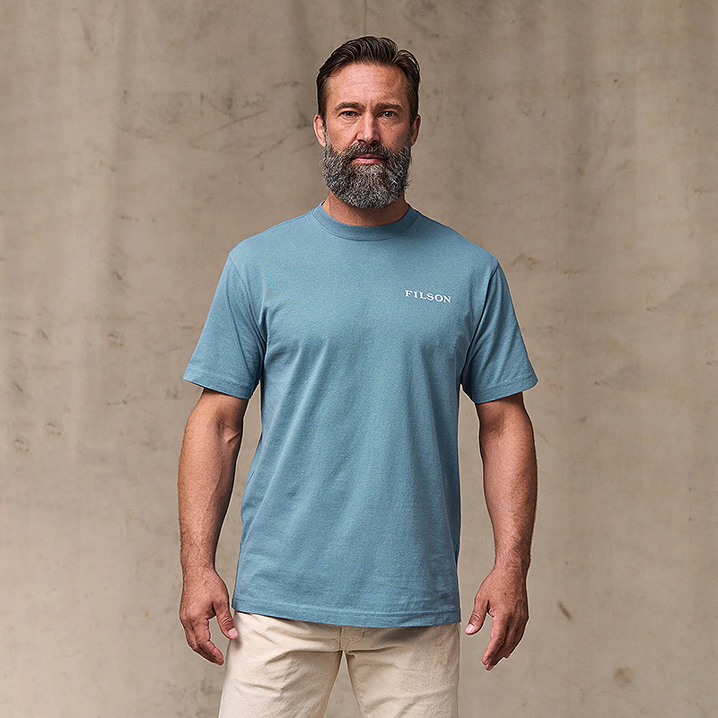 Short Sleeve Scenic Graphic T-Shirt, Bluefin