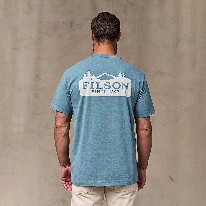 Short Sleeve Scenic Graphic T-Shirt, Bluefin