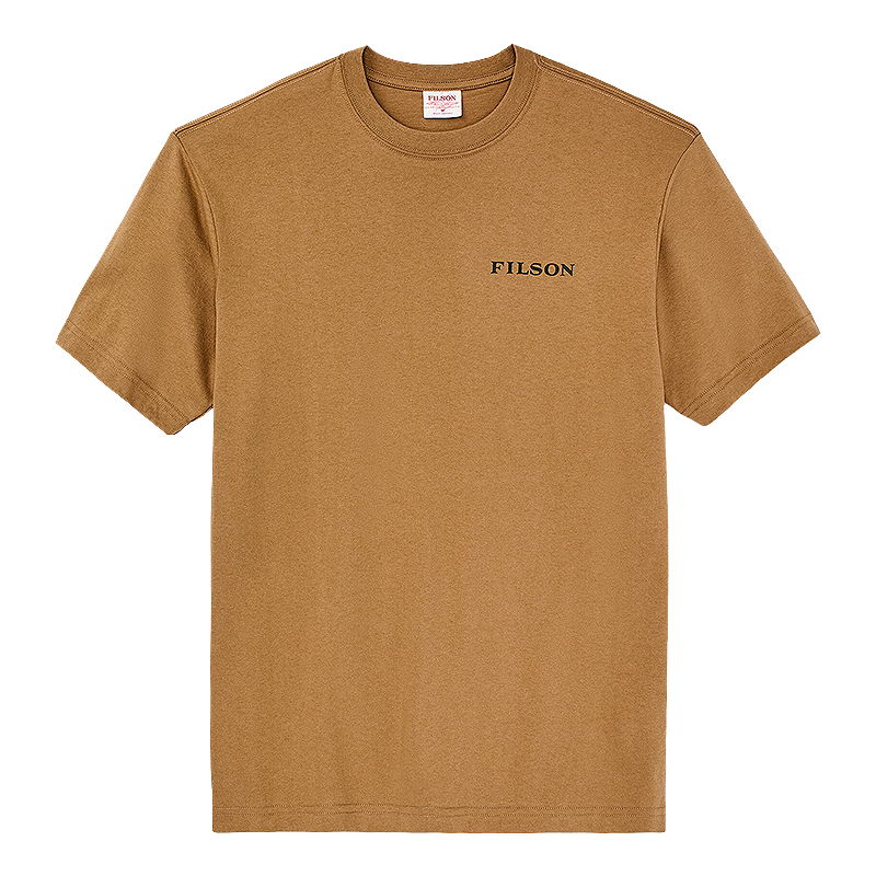 Short Sleeve Scenic Graphic T-Shirt, Dull Gold
