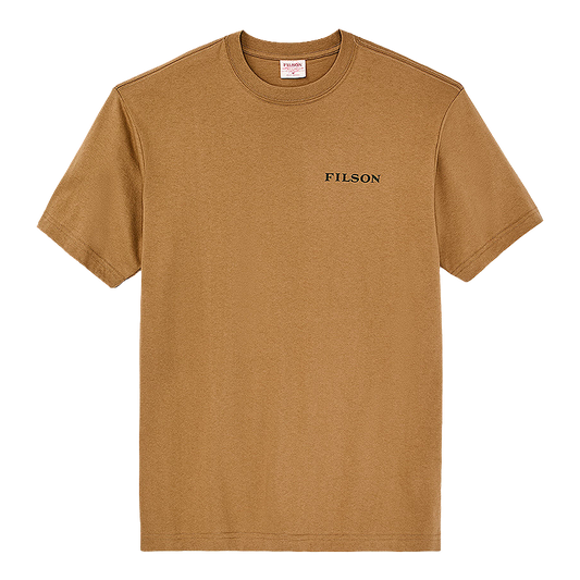 Short Sleeve Scenic Graphic T-Shirt, Dull Gold