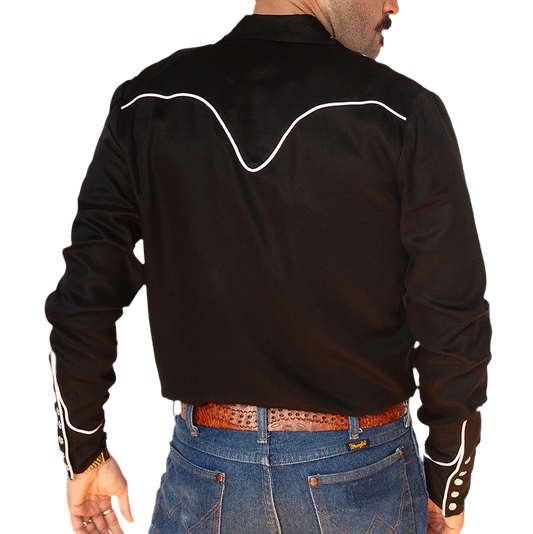 H Bar C Arrowhead embroidered western shirt, back side.