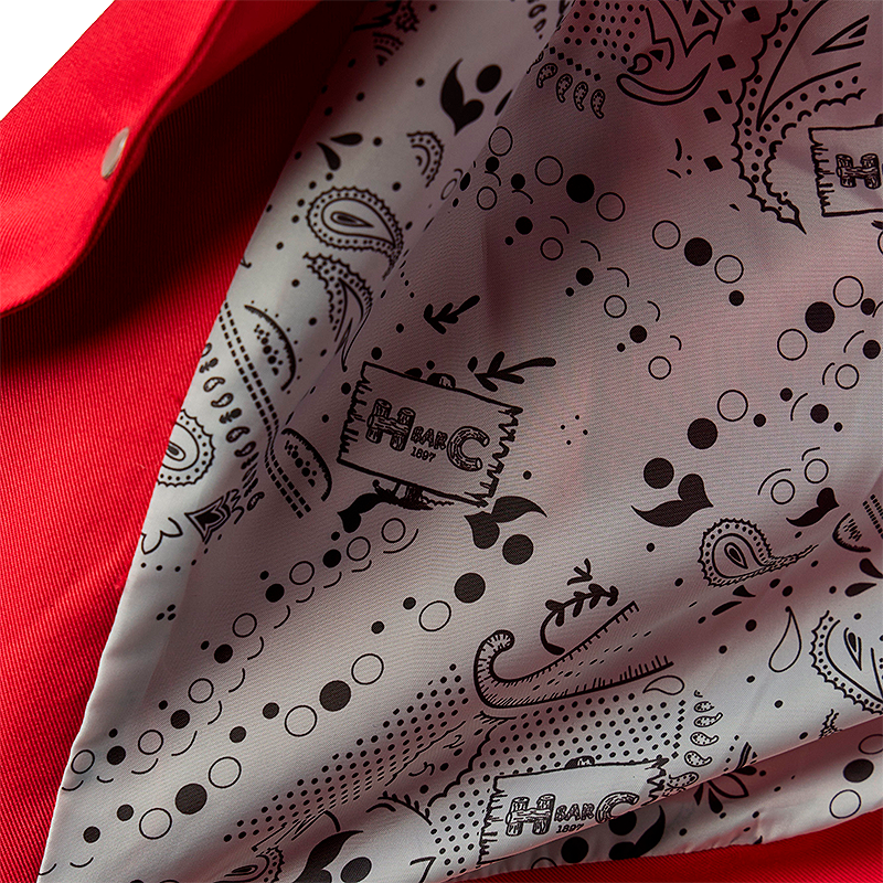 H bar c bolero red jacket lining