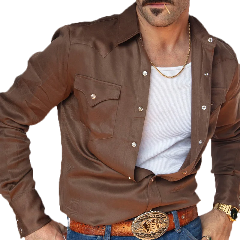 Denver Western Shirt, Chocolate