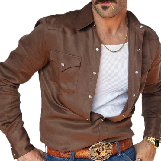 Denver Western Shirt, Chocolate