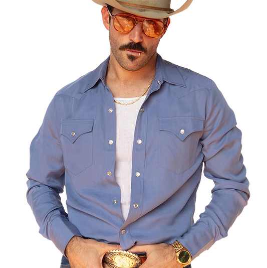 Denver Western Shirt, Periwinkle