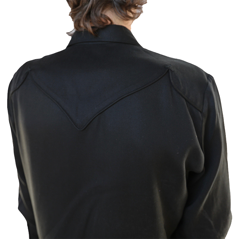 Reno Western Shirt, Black On Black