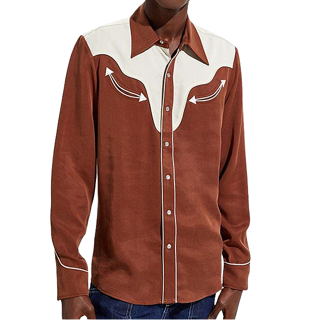 Man wearing a H Bar C San Juan Western Shirt