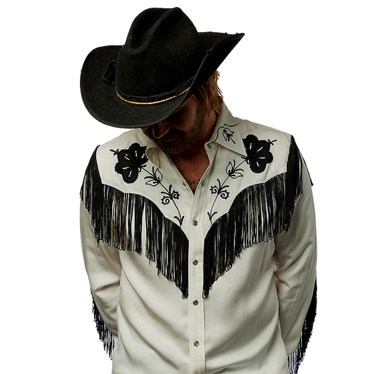 Taos Fringe Shirt, White