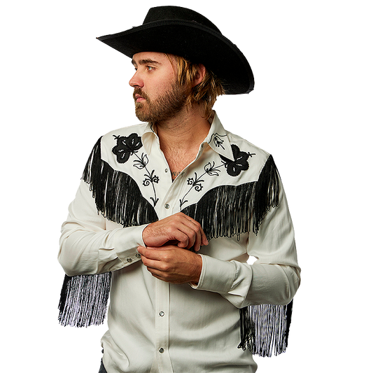 Taos Fringe Shirt, White