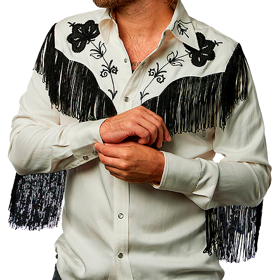 Taos Fringe Shirt, White