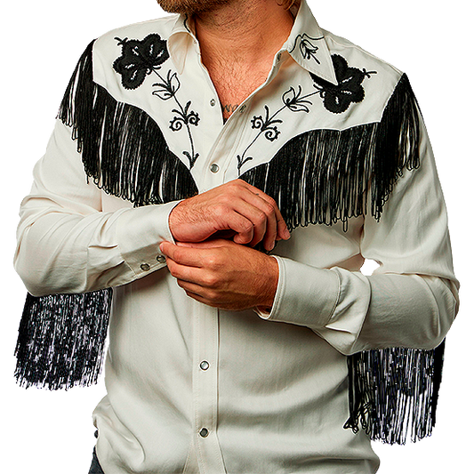 Taos Fringe Shirt, White