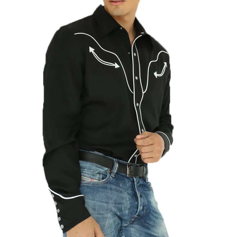 San Fernando Western Shirt, Black
