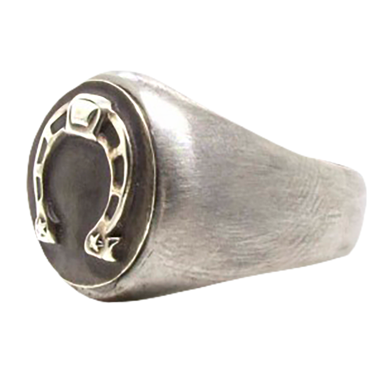 Horseshoe Signet Ring by Black Pearl Creations