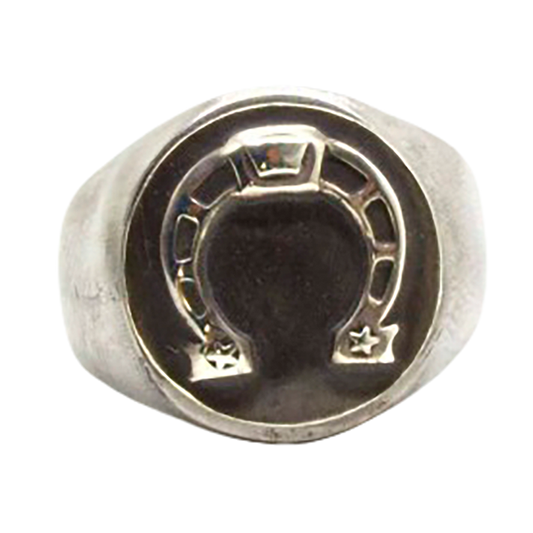 Horseshoe Signet Ring by Black Pearl Creations