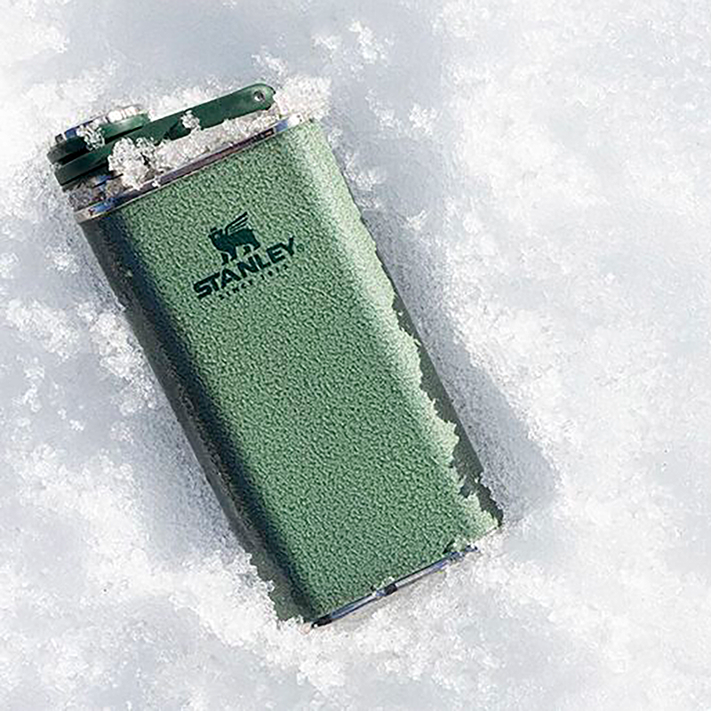 Classic Easy-Fill Wide Mouth Flask 0.23L Green