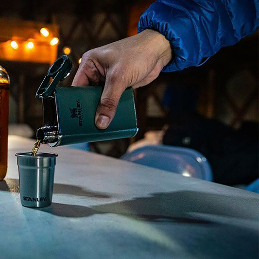 Classic Easy-Fill Wide Mouth Flask 0.23L Green