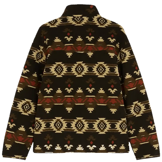 Sherpa Fleece Jacket, Aztec Chocolate Torte