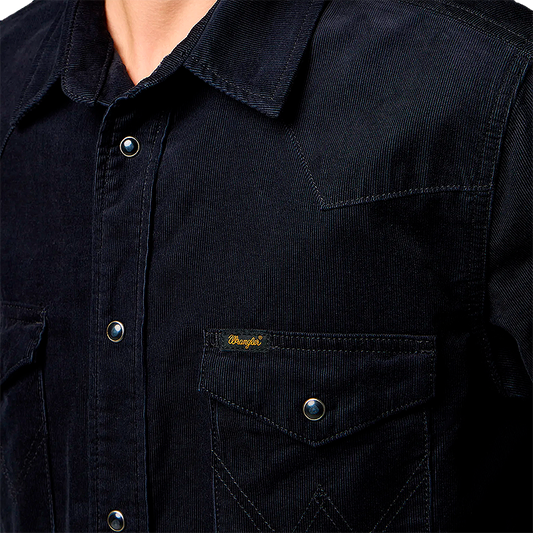 Western Cord Shirt, Black